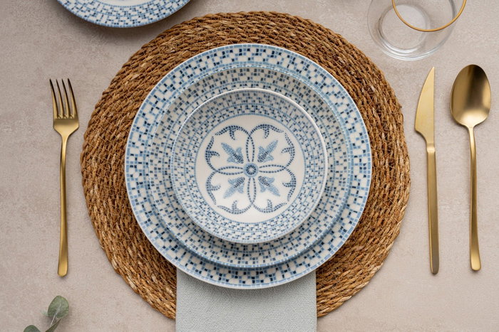 Hermia Juego de Cena de Porcelana de 24 Piezas Multicolor
